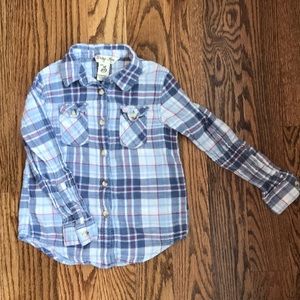 Size small girls flannel button down shirt